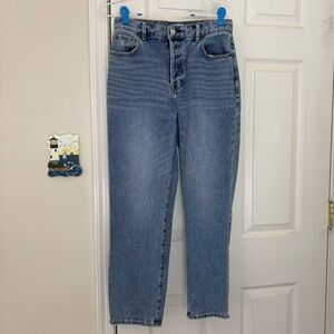 PacSun 100% Cotton High Rise Multi Button Straight Leg Jeans